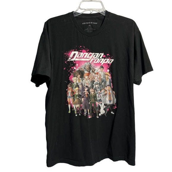 Danganronpa T-Shirt Trigger Happy  Lineup Black Manga Anime T-Shirt XL - Picture 1 of 6
